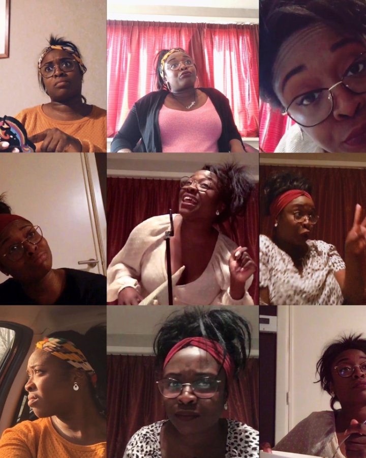 Collage van Magnolia’s eerste TikTok-video’s